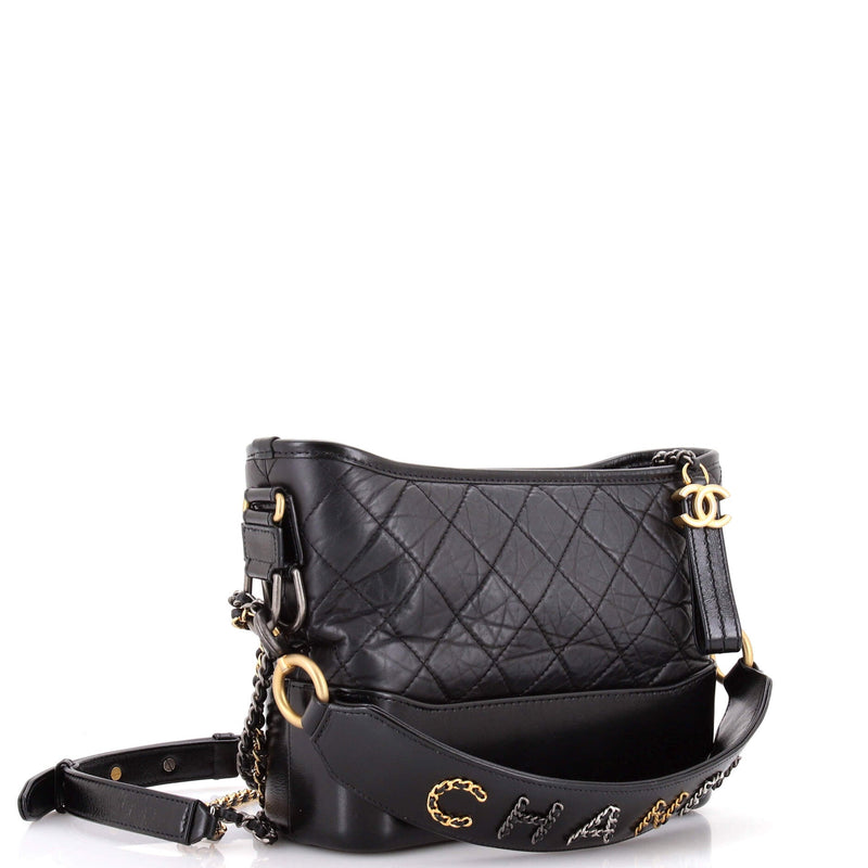 Gabrielle Hobo With Logo Handle Quilted
