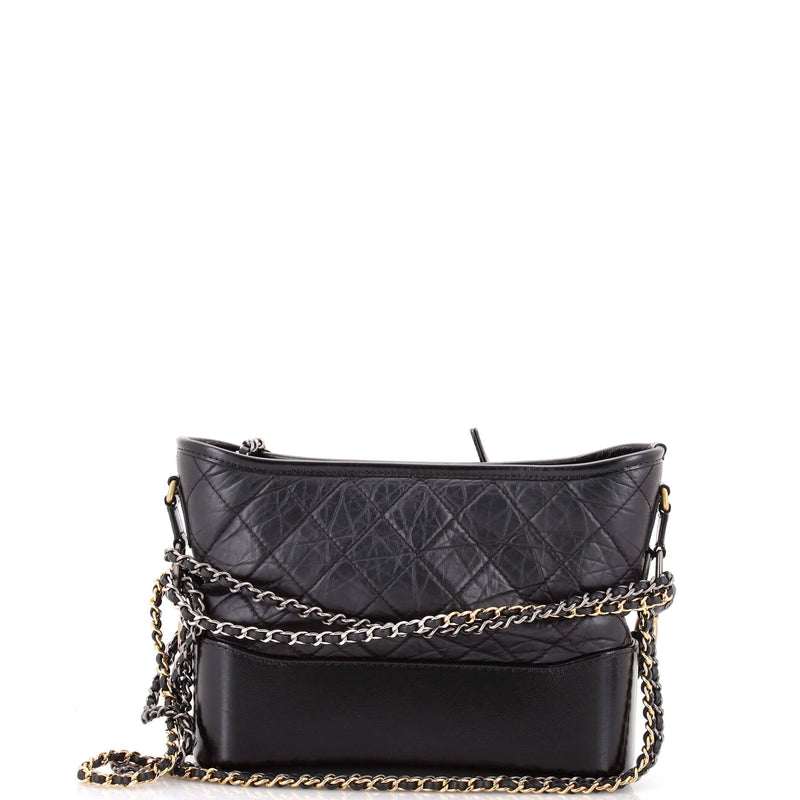 Gabrielle Hobo With Logo Handle Quilted