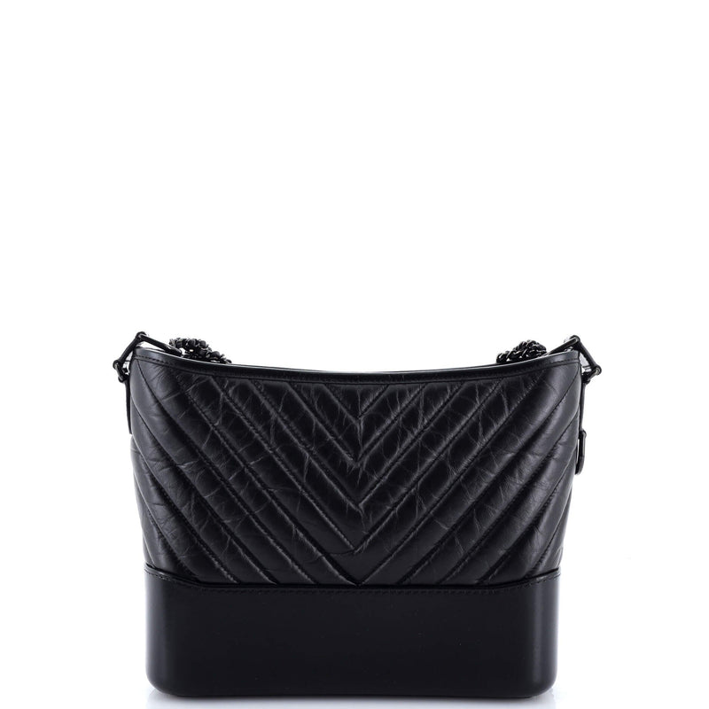So Black Gabrielle Hobo Chevron Aged