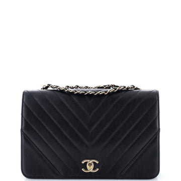 Statement Flap Bag Chevron Calfskin