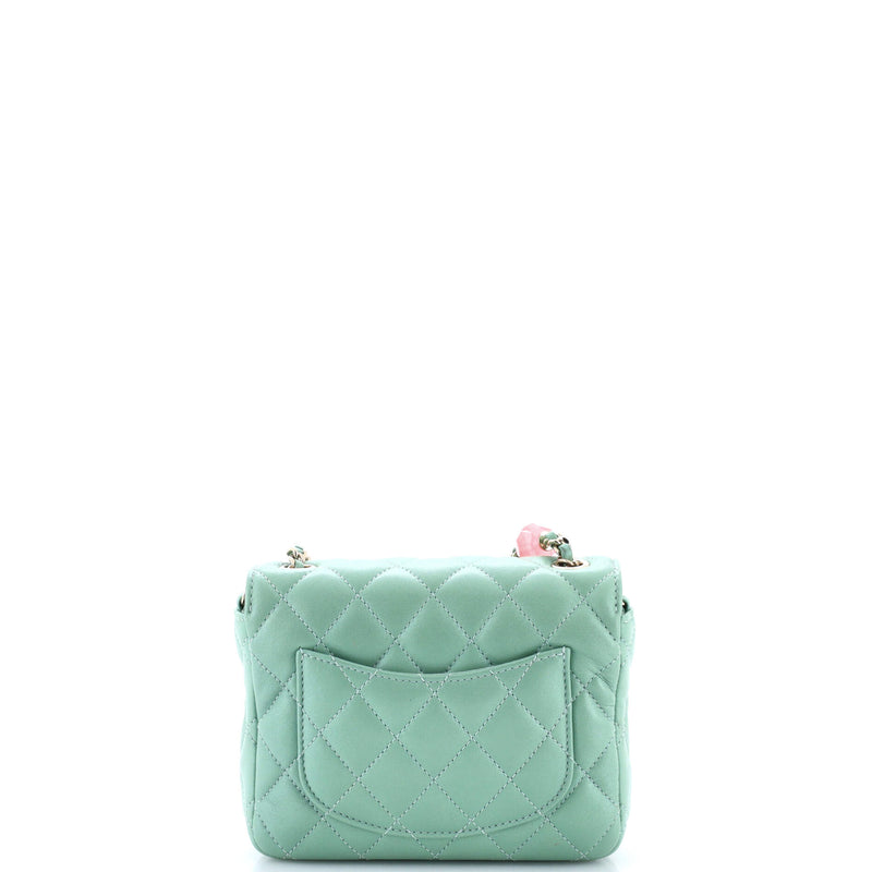 Candy Heart Flap Bag Quilted Lambskin