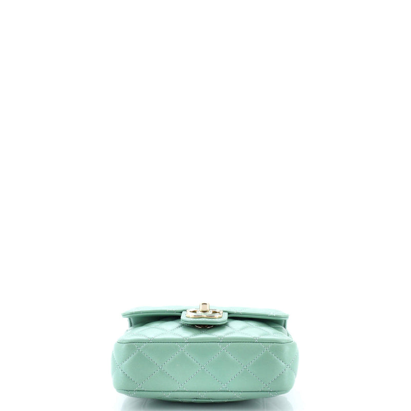 Candy Heart Flap Bag Quilted Lambskin