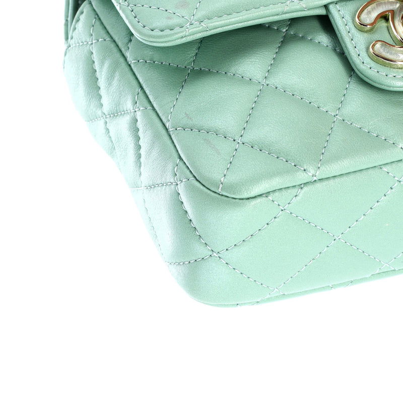 Candy Heart Flap Bag Quilted Lambskin