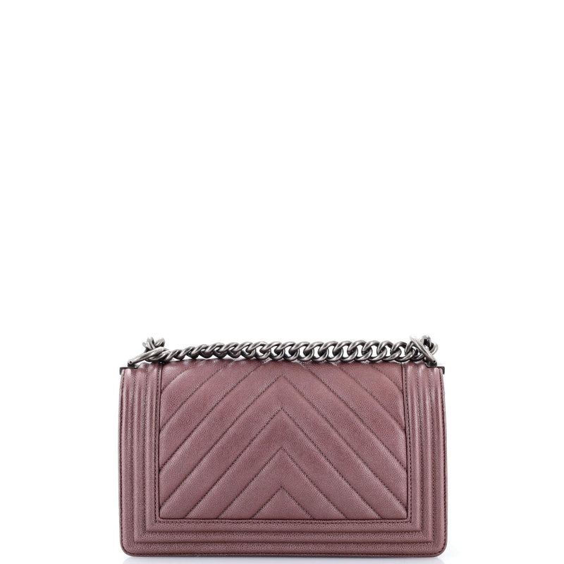 Boy Flap Bag Chevron Caviar Old Medium