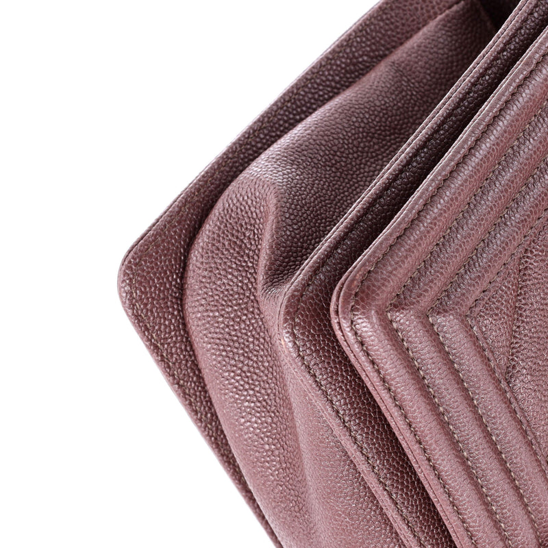 Boy Flap Bag Chevron Caviar Old Medium