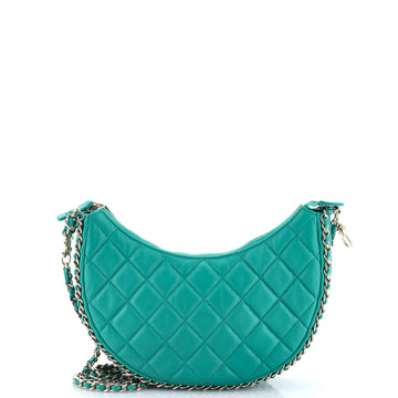 Chain Around Hook Hobo Quilted Lambskin