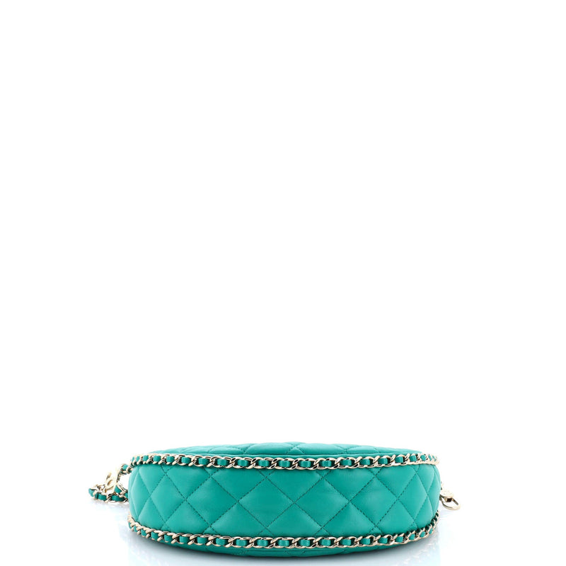 Chain Around Hook Hobo Quilted Lambskin