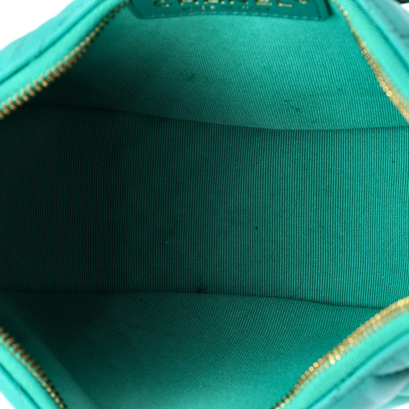 Chain Around Hook Hobo Quilted Lambskin