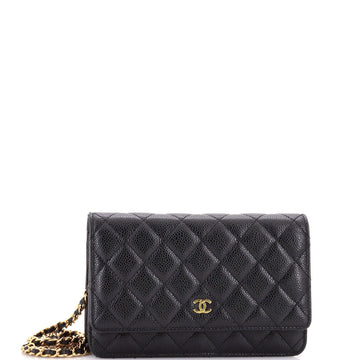 Wallet On Chain Quilted Caviar