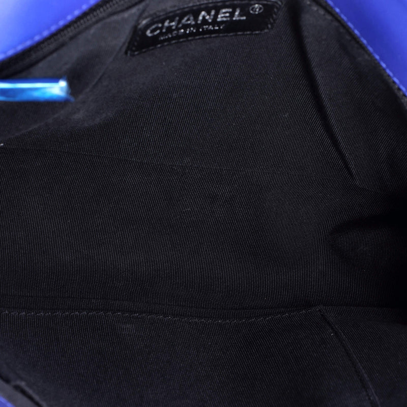 Boy Flap Bag Quilted Plexiglass Patent