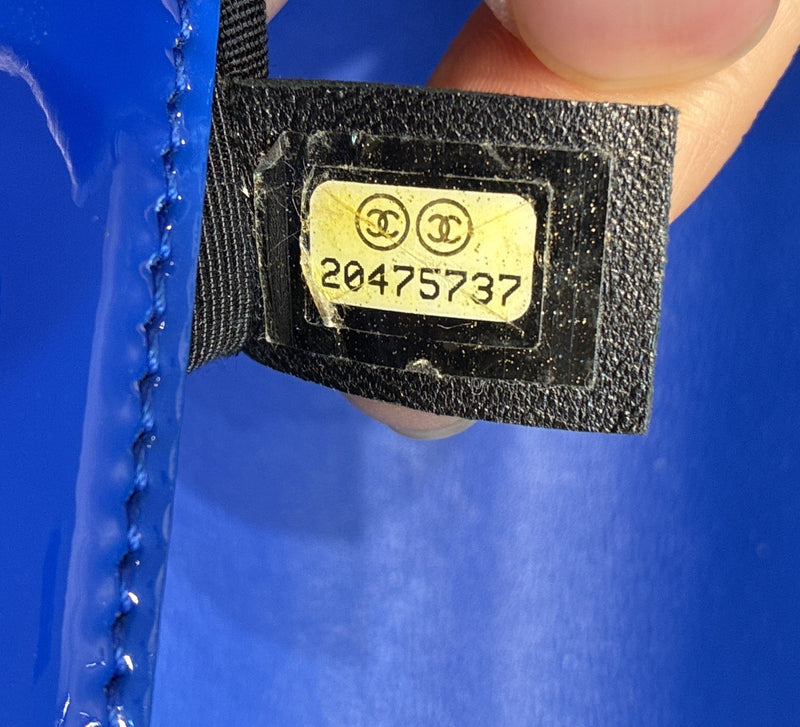 Boy Flap Bag Quilted Plexiglass Patent