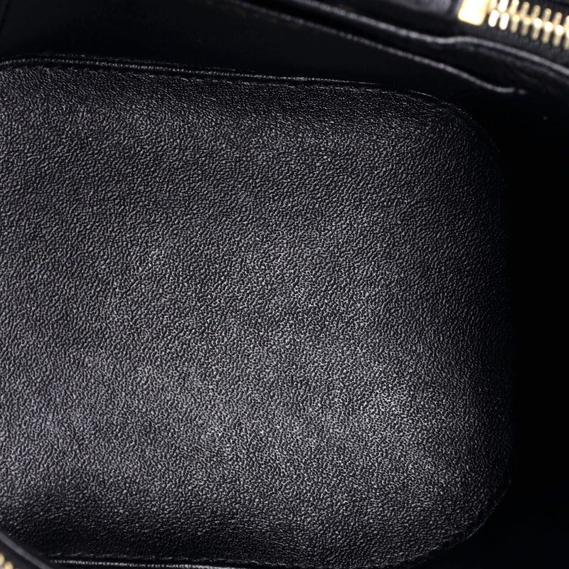 Trendy Cc Top Handle Vanity Case Quilted