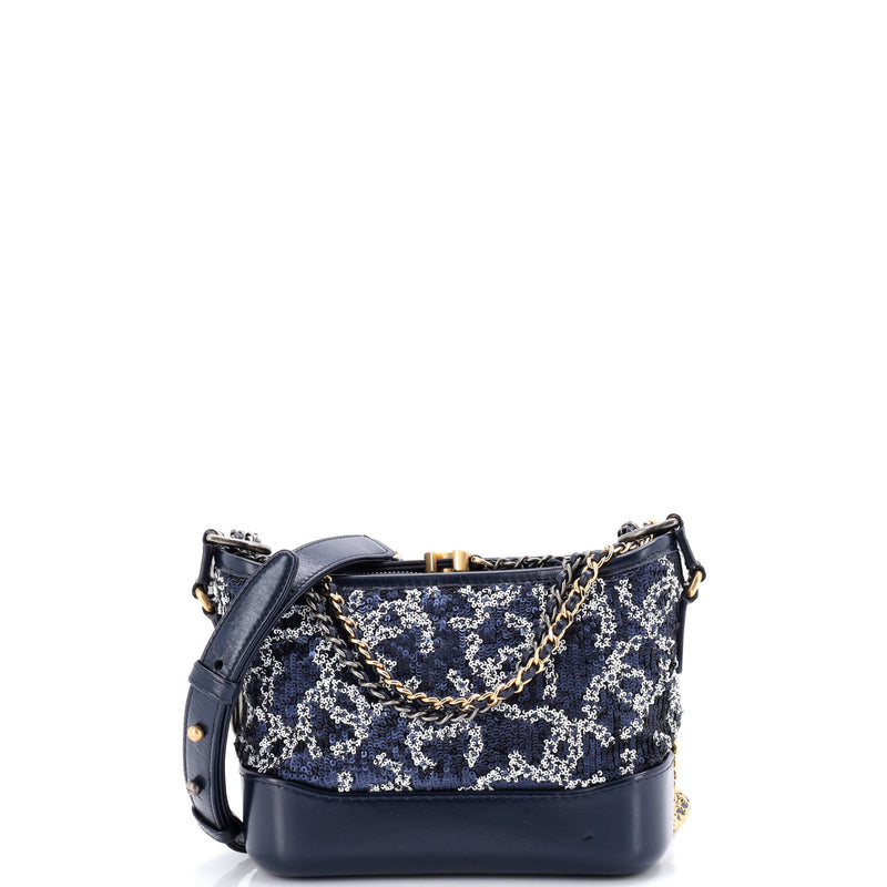 Gabrielle Hobo Logo Motif Sequins Small