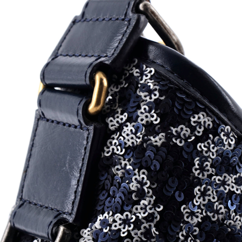 Gabrielle Hobo Logo Motif Sequins Small