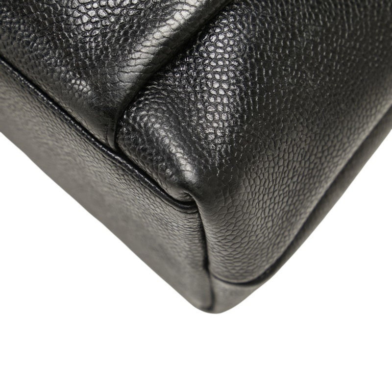 Vintage Front Pocket Tote Caviar Small