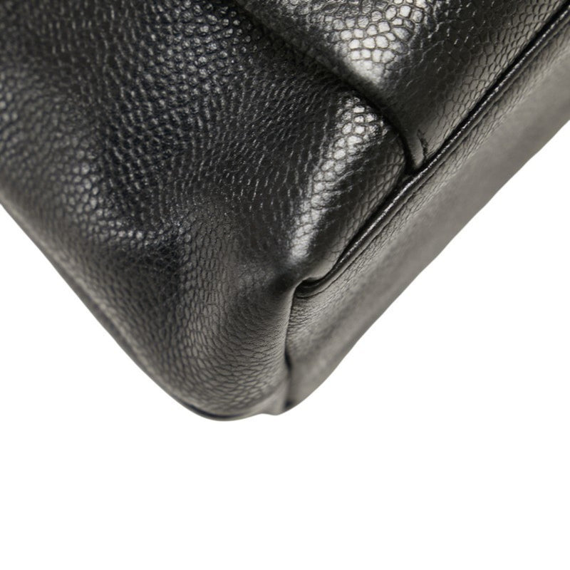 Vintage Front Pocket Tote Caviar Small