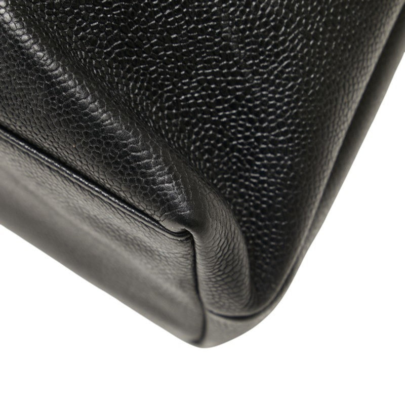 Vintage Front Pocket Tote Caviar Small