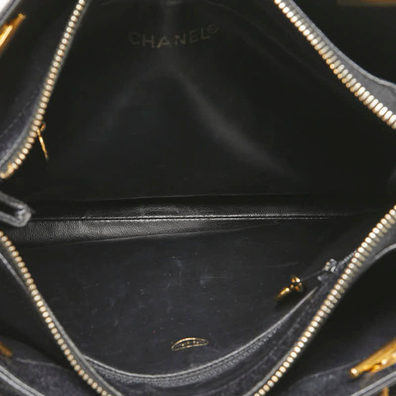 Vintage Front Pocket Tote Caviar Small