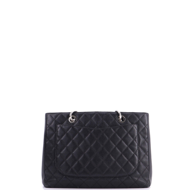 Grand Shopping Tote Quilted Caviar Xl
