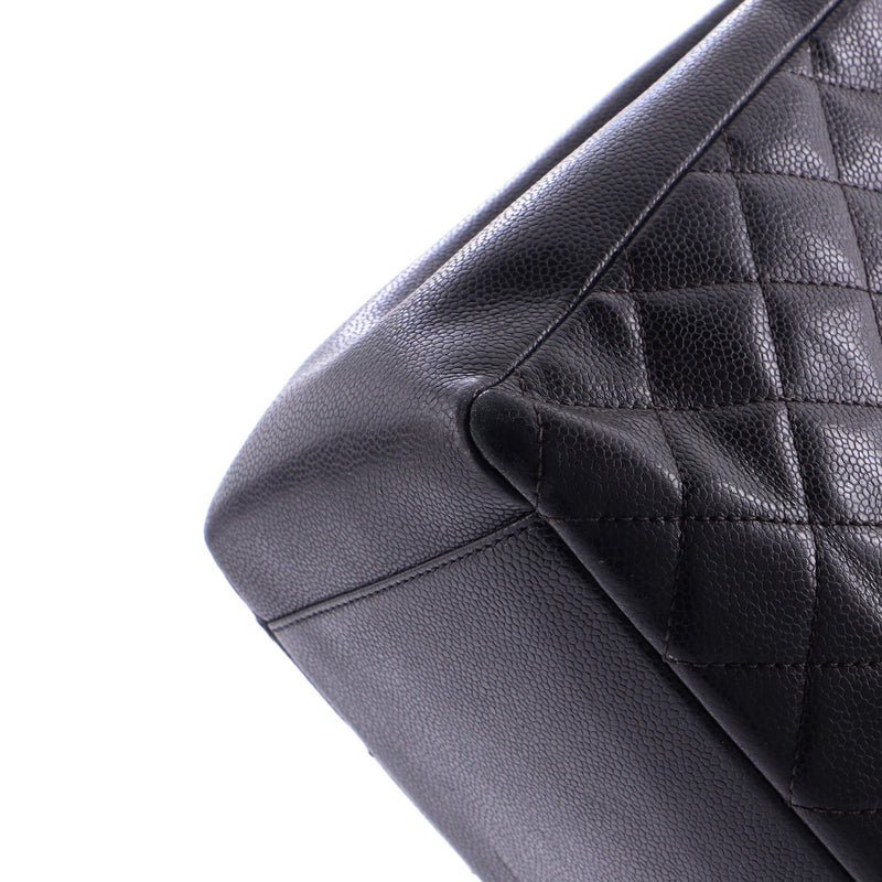 Grand Shopping Tote Quilted Caviar Xl