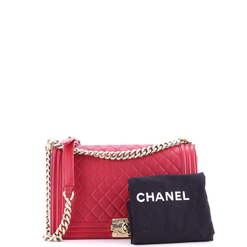 Boy Flap Bag Quilted Lambskin New Medium