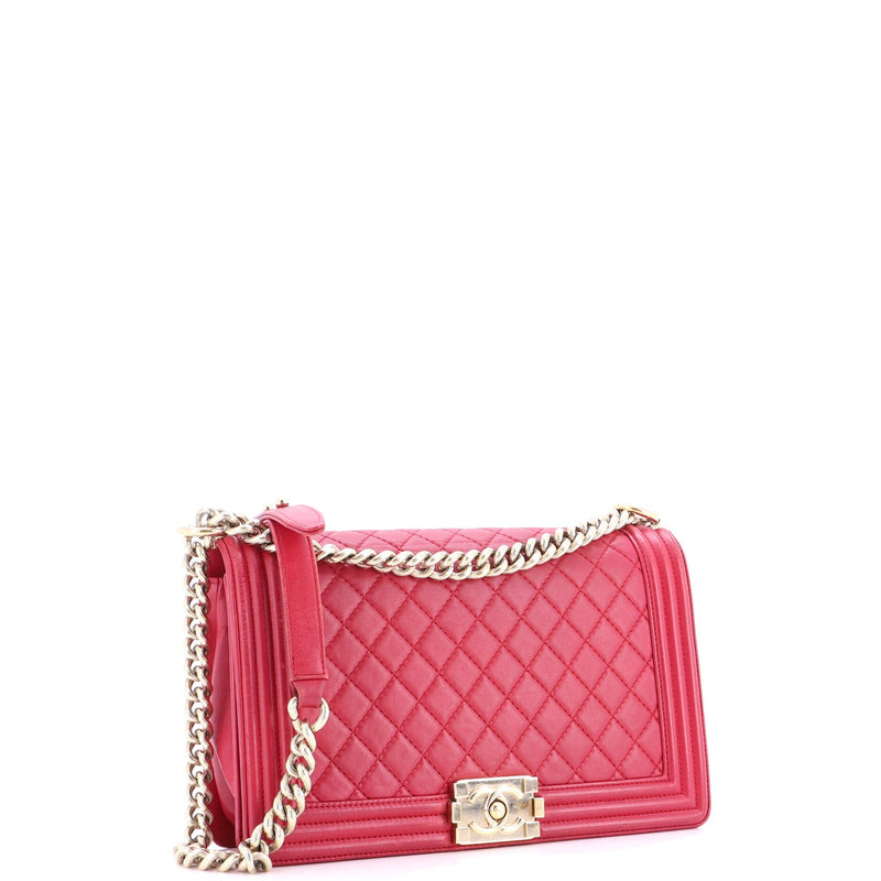 Boy Flap Bag Quilted Lambskin New Medium