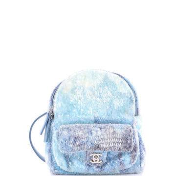 Waterfall Backpack Sequins With Leather