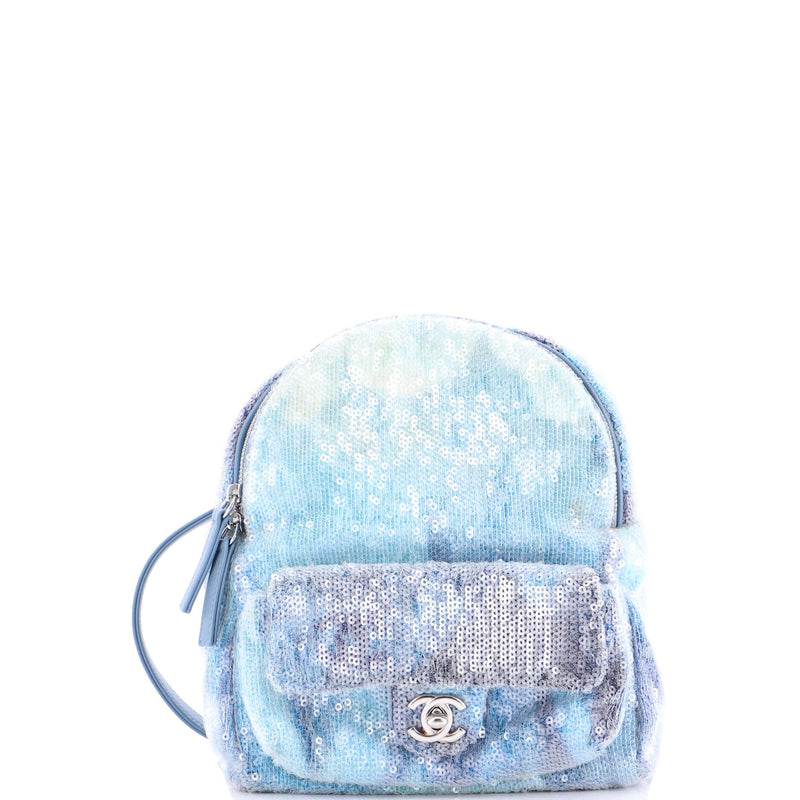Waterfall Backpack Sequins With Leather