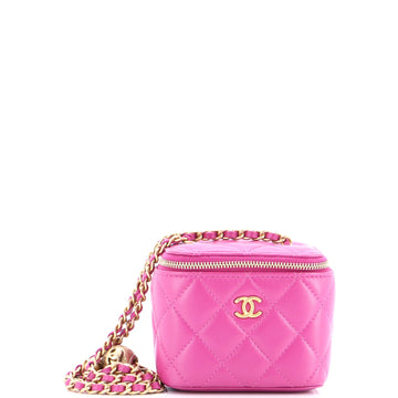 Pearl Crush Vanity Case With Chain