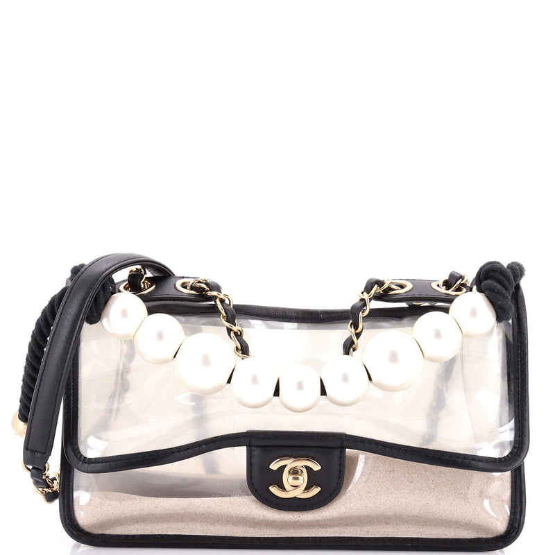 Sand By The Sea Pearl Flap Bag Pvc With