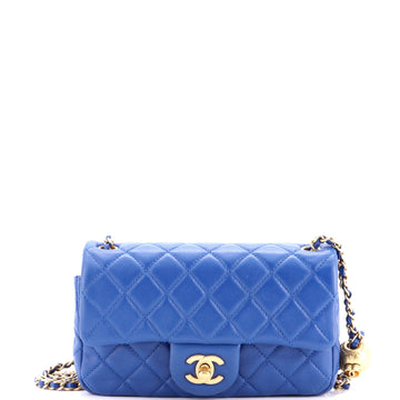 Pearl Crush Square Flap Bag Quilted