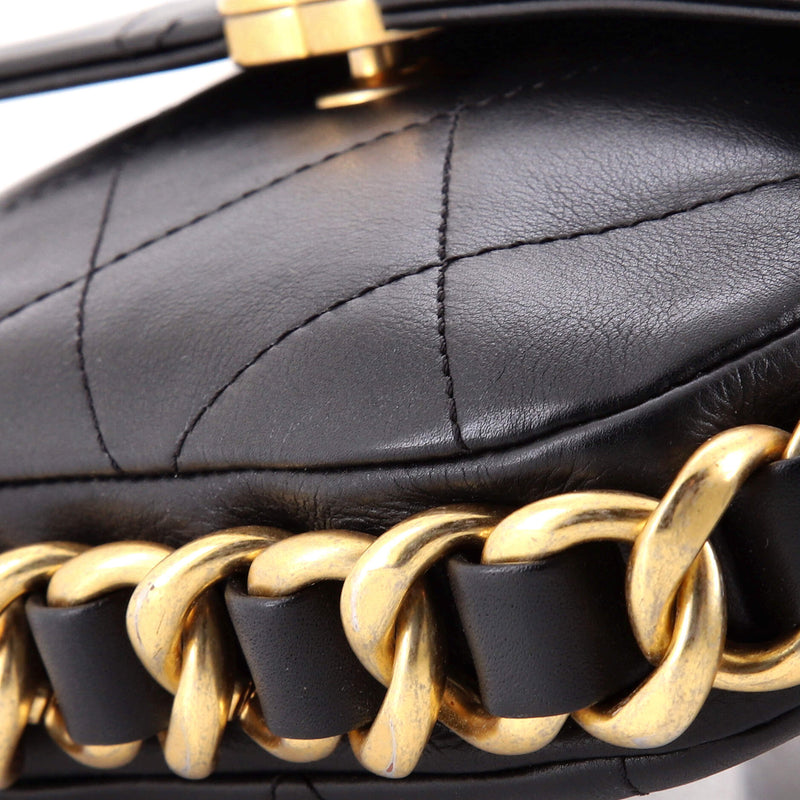 Framing Chain Flap Bag Quilted Calfskin