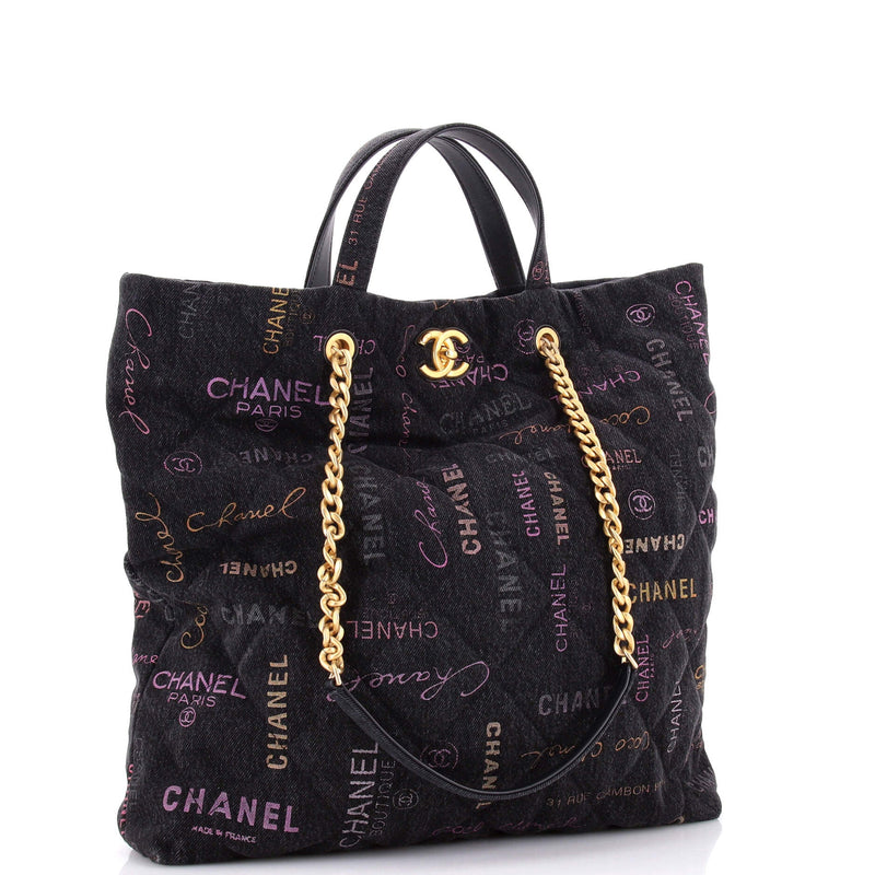 Denim Mood Shopping Tote Logo Printed