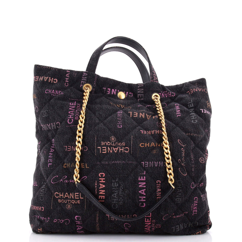 Denim Mood Shopping Tote Logo Printed