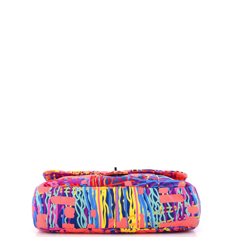 Chain Flap Bag Quilted Printed Foulard