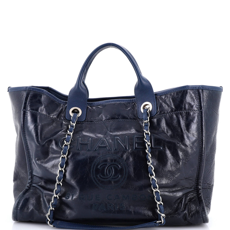Deauville Tote Glazed Calfskin Large