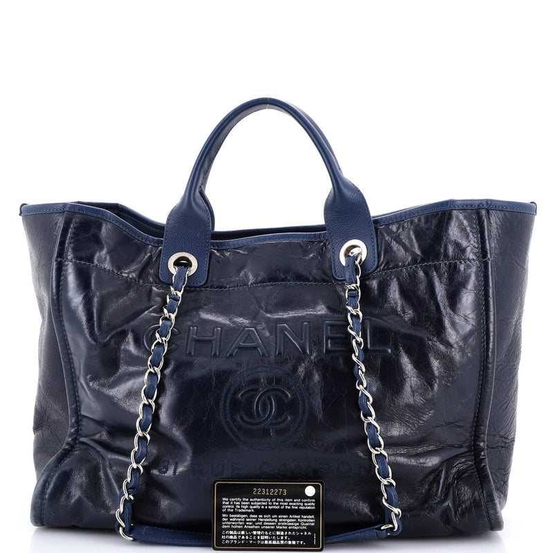 Deauville Tote Glazed Calfskin Large