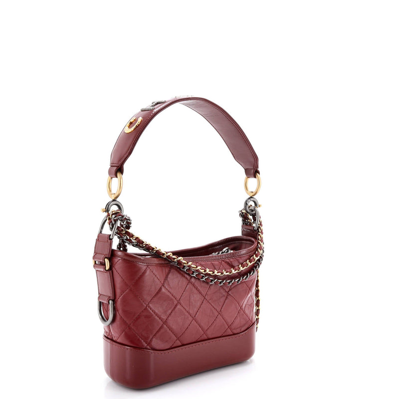 Gabrielle Hobo With Logo Handle Quilted