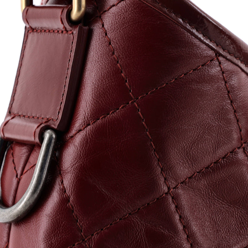 Gabrielle Hobo With Logo Handle Quilted