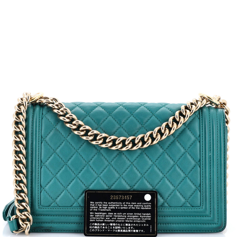 Boy Flap Bag Quilted Lambskin Old Medium