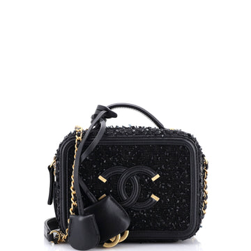 Filigree Vanity Case Quilted Tweed Small