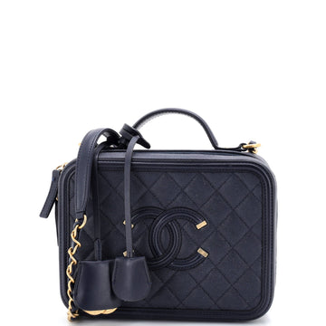 Filigree Vanity Case Quilted Caviar