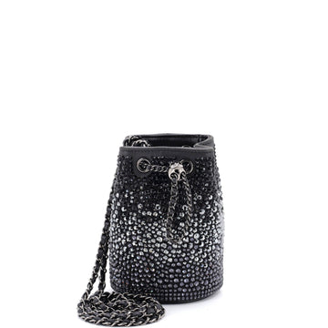 Pearl Crush Drawstring Bucket Bag Strass