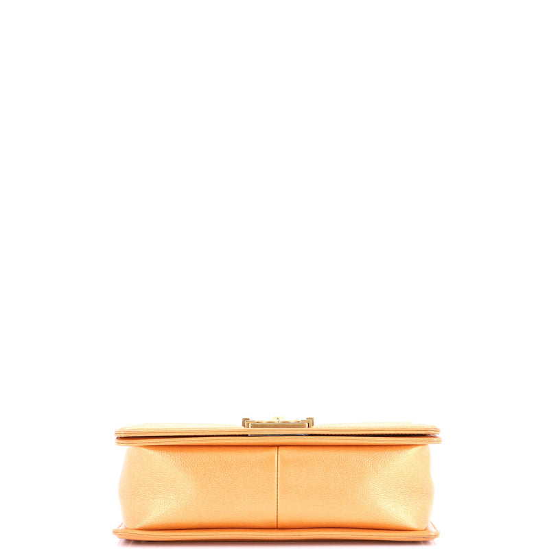 Boy Flap Bag Quilted Metallic Calfskin