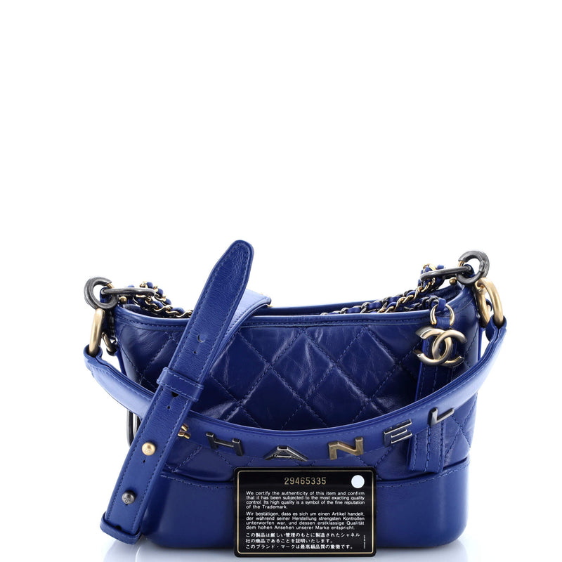 Gabrielle Hobo With Logo Handle Quilted