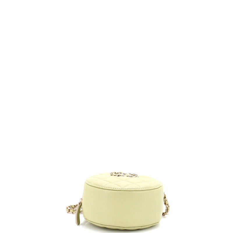 French New Wave Round Clutch With Chain