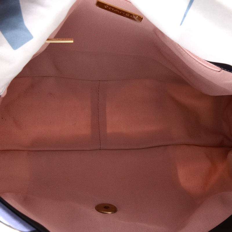 19 Flap Bag Quilted Printed Silk Maxi