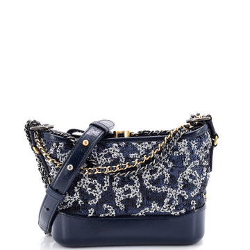 Gabrielle Hobo Logo Motif Sequins Small