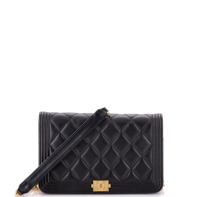 Boy Wallet On Chain Quilted Lambskin