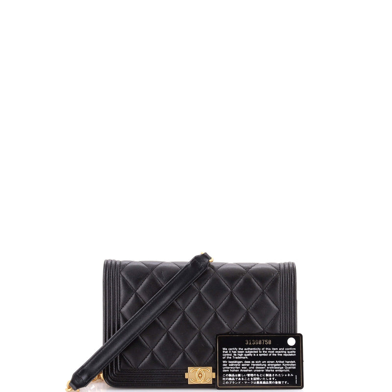 Boy Wallet On Chain Quilted Lambskin
